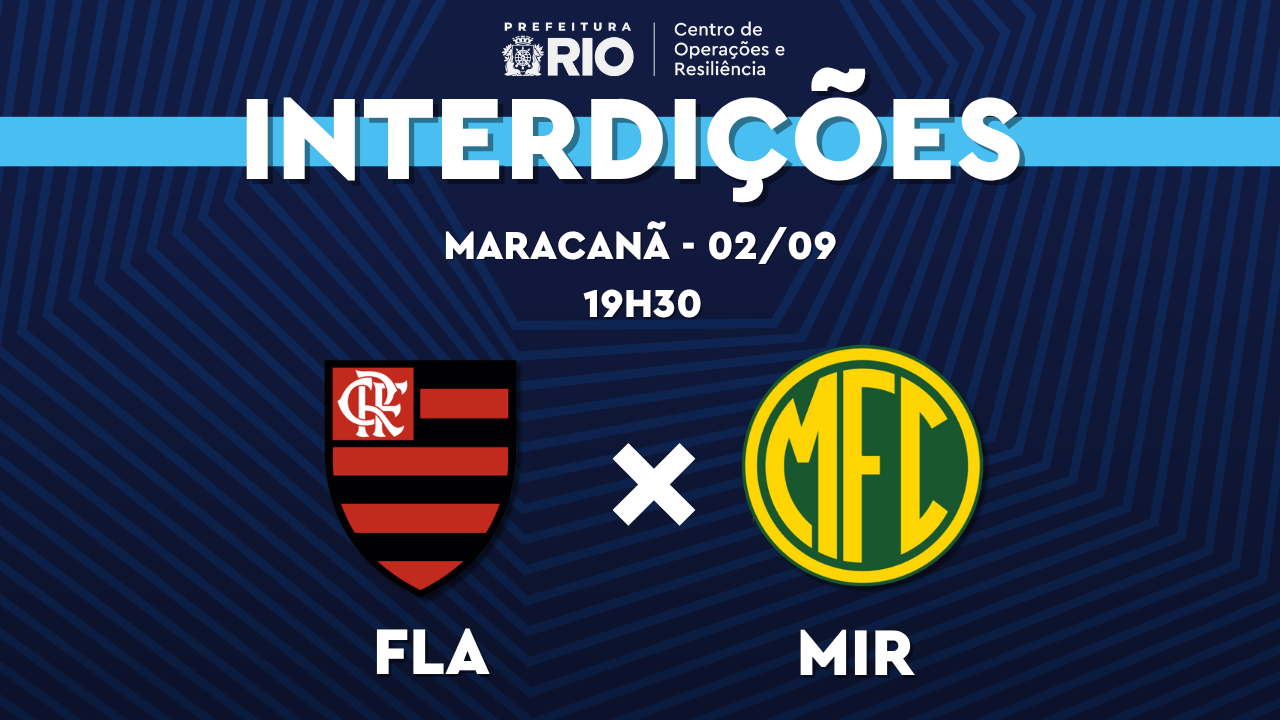 Maracanã terá bloqueios no entorno para Flamengo x Mirassol nesta quarta