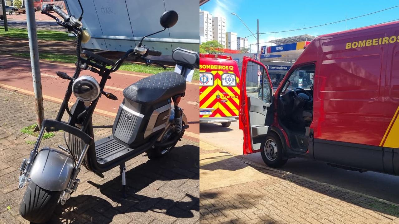 Mulher fica ferida após cair com moto elétrica em ciclovia de Cascavel