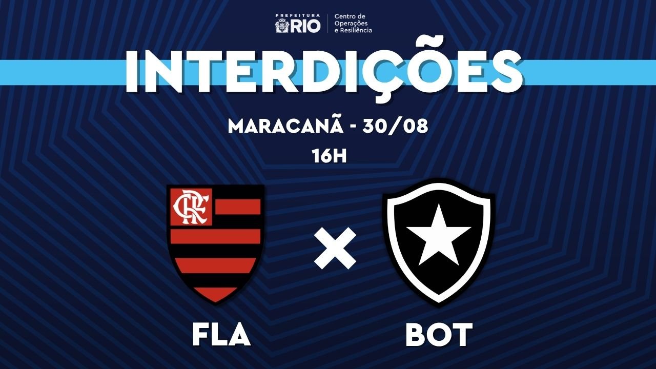 Maracanã terá interdições no entorno para Flamengo x Botafogo neste domingo