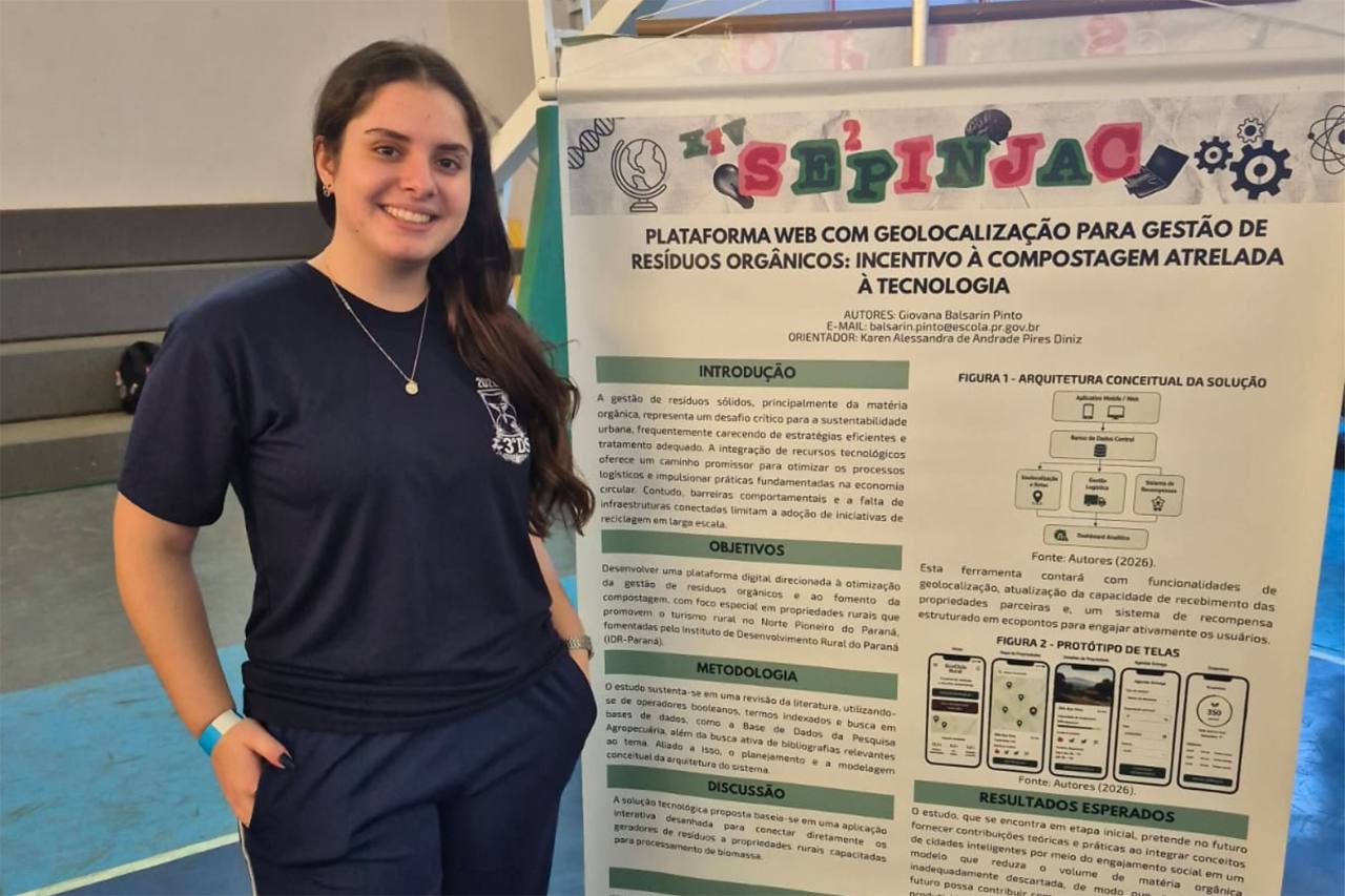 Estudante de Ribeirão Claro propõe compostagem como atração rural