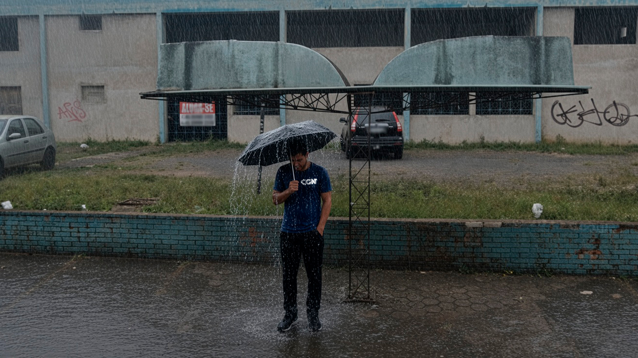 Cascavel tem quinta-feira de chuva, vento forte e risco de tempestade