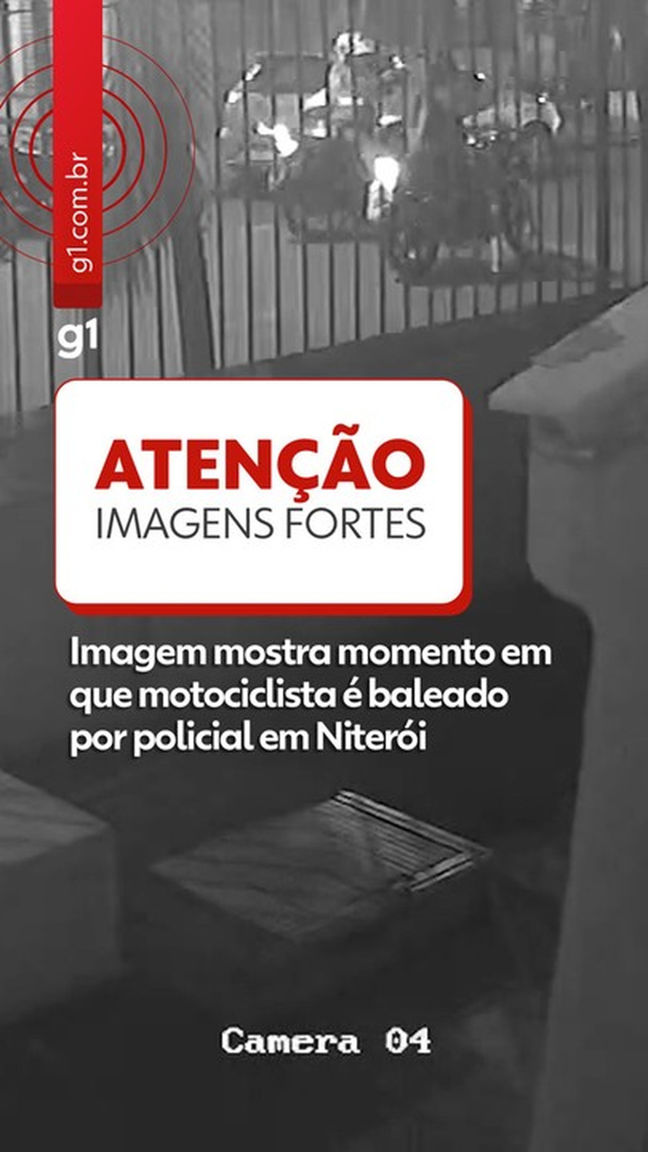 Vídeo registra motociclista sendo baleado durante abordagem em Niterói