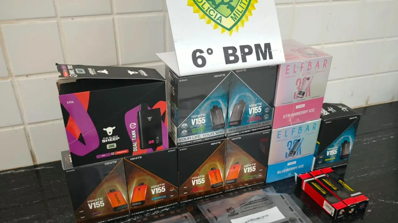 PM apreende 58 cigarros eletrônicos durante operação em Cascavel