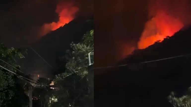 Incêndio atinge Costão de Itacoatiara e mobiliza bombeiros por 11 horas