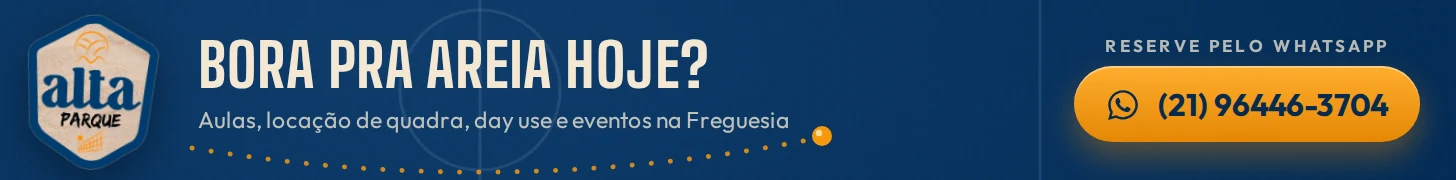 Alta Parque: aulas, locacao de quadra, day use e eventos na Freguesia. WhatsApp (21) 96446-3704.