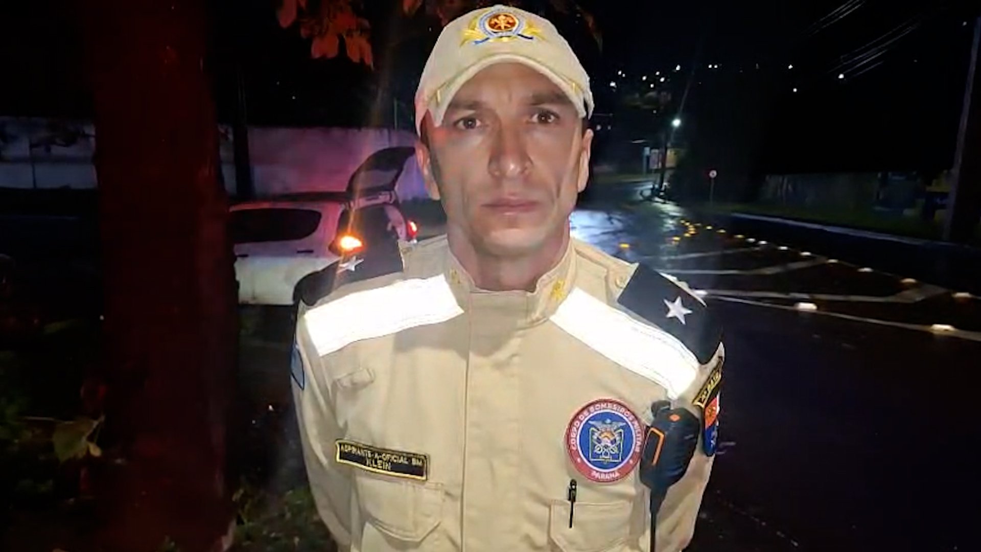 Colisão entre moto e carro deixa homem com fratura exposta em Cascavel
