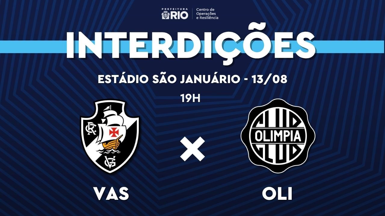 Entorno de São Januário terá bloqueios para jogo entre Vasco e Olímpia
