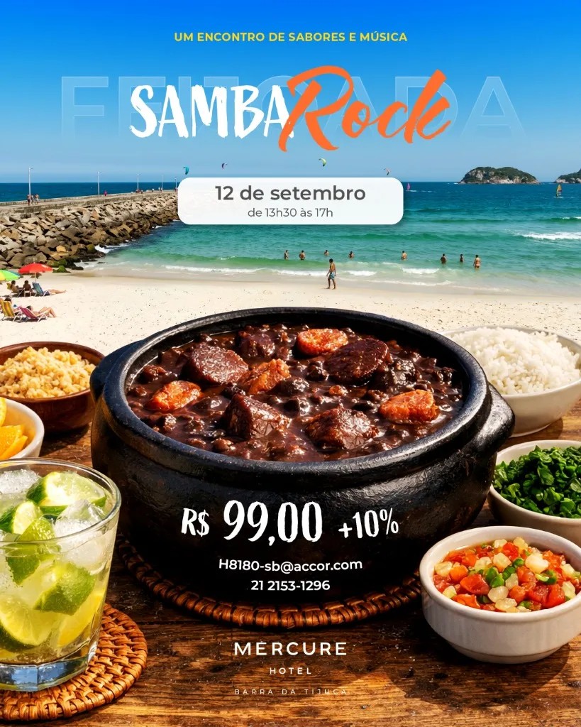 Mercure Barra promove Feijoada SambaRock em setembro