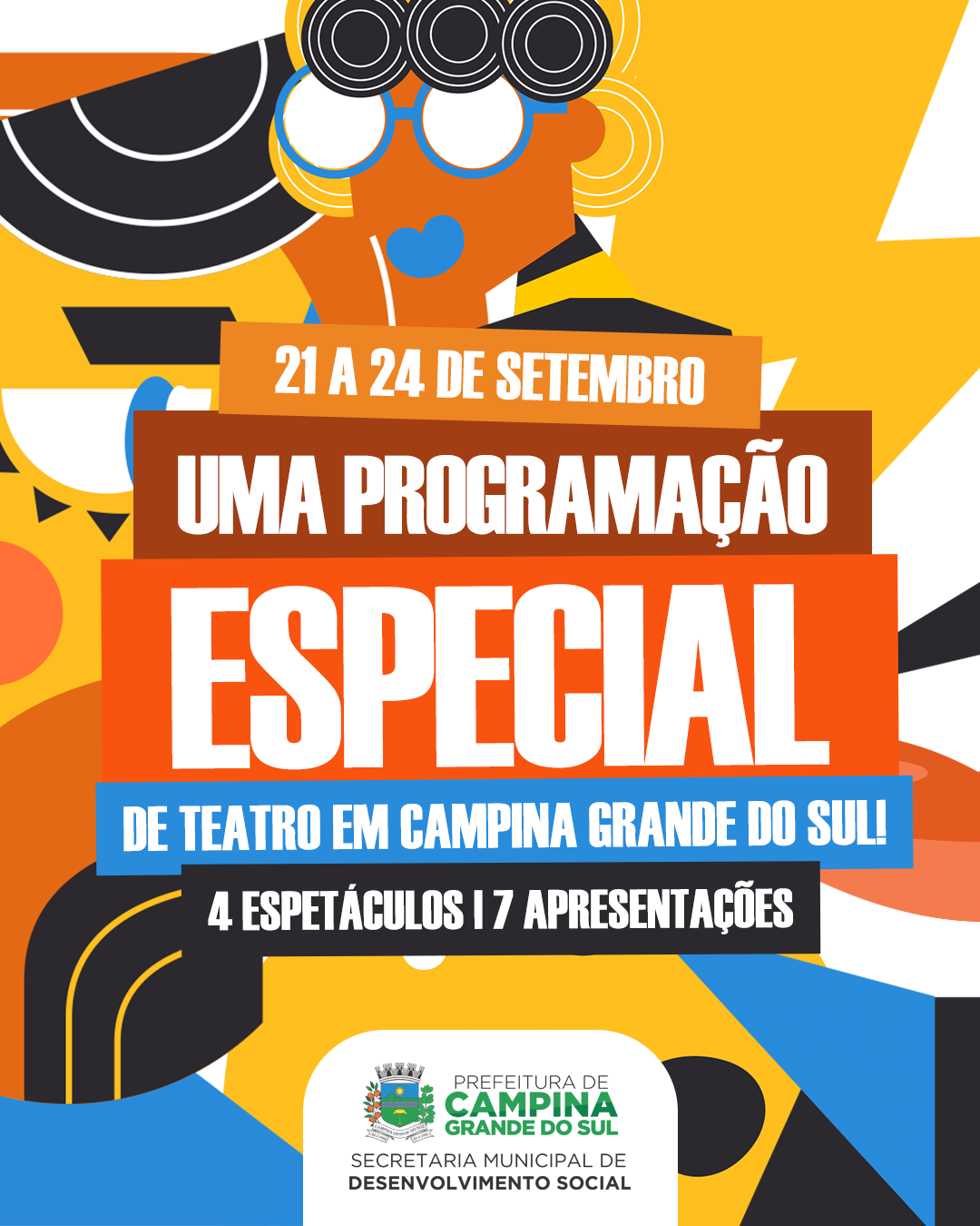 Campina Grande do Sul terá quatro espetáculos gratuitos em setembro
