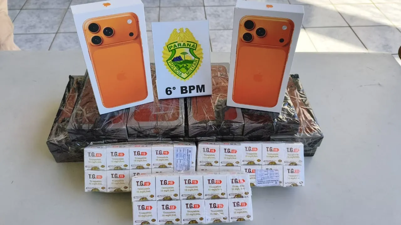 PM apreende celulares e ampolas de medicamento em ônibus em Cascavel