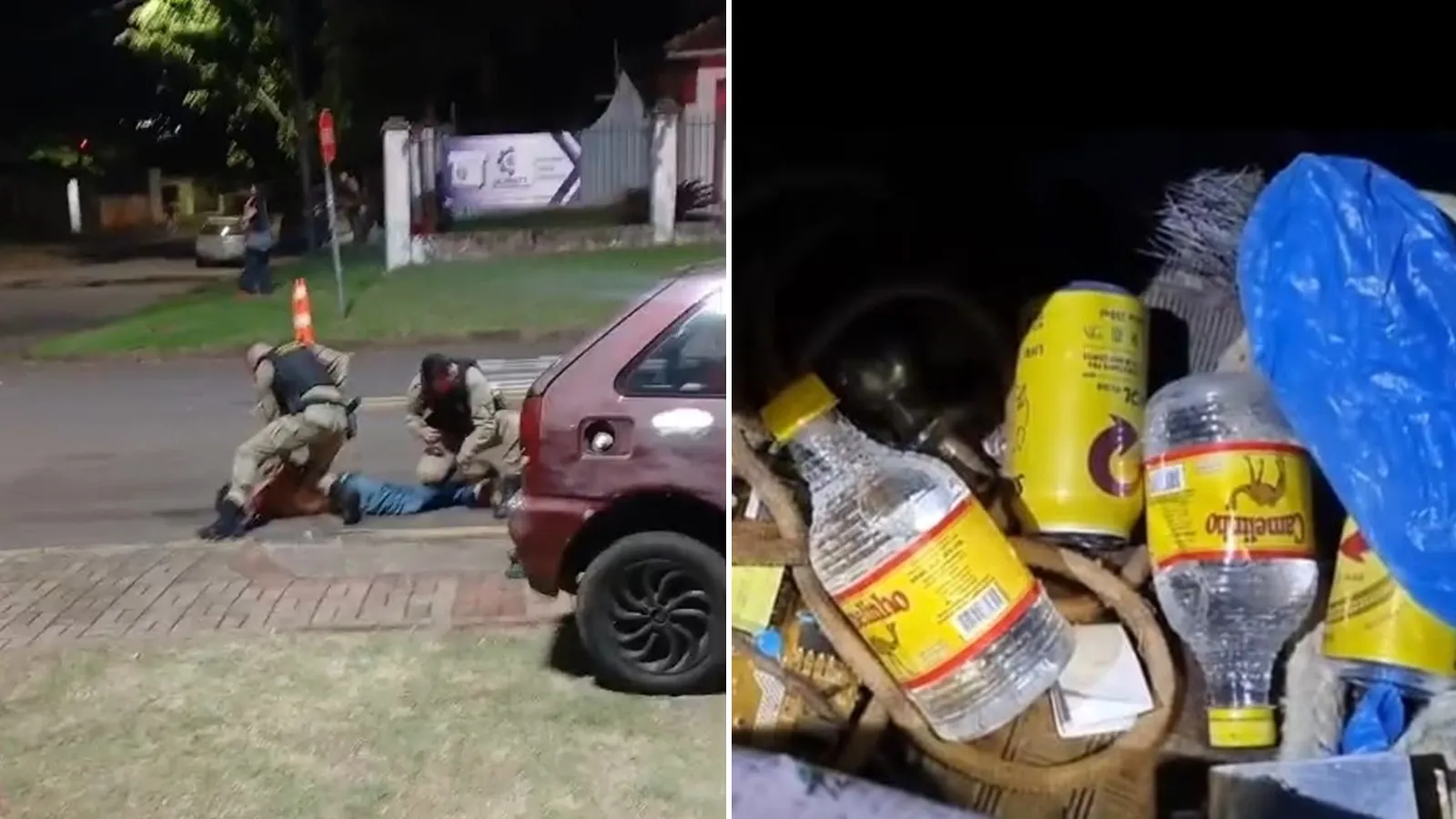 Motorista é autuado por embriaguez após Gol bater em poste em Cascavel